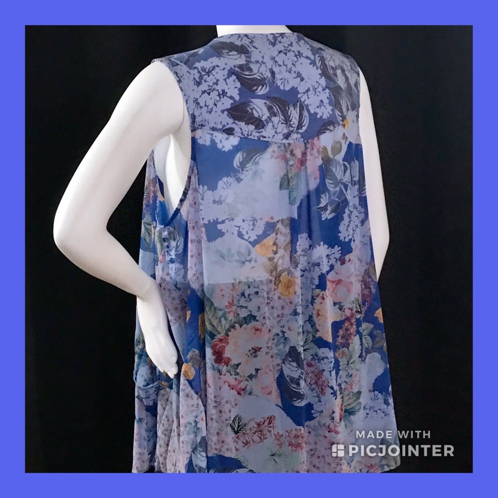 LOGO chiffon vest